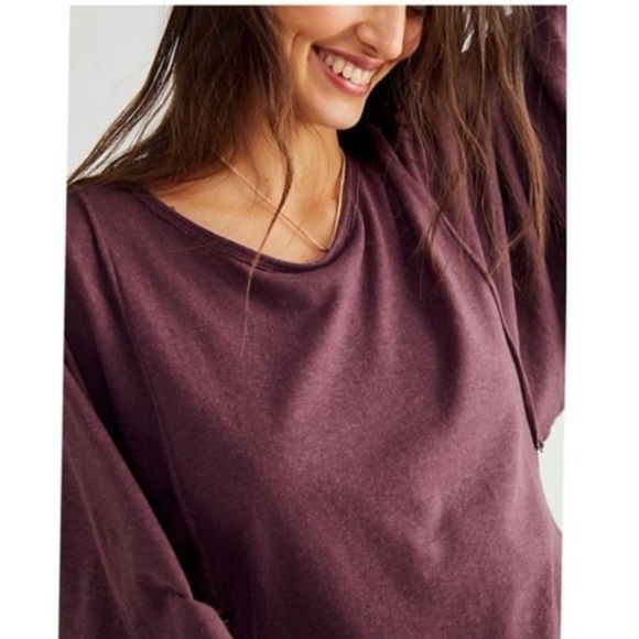 Free People FP Beach Skylar Maxi Dress in Plum Size XS hemp cotton new - Picture 3 of 8